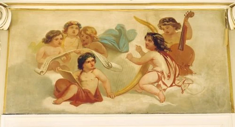 La musica, 1860 - stanza del camino nel Theater aan het Vrijthof